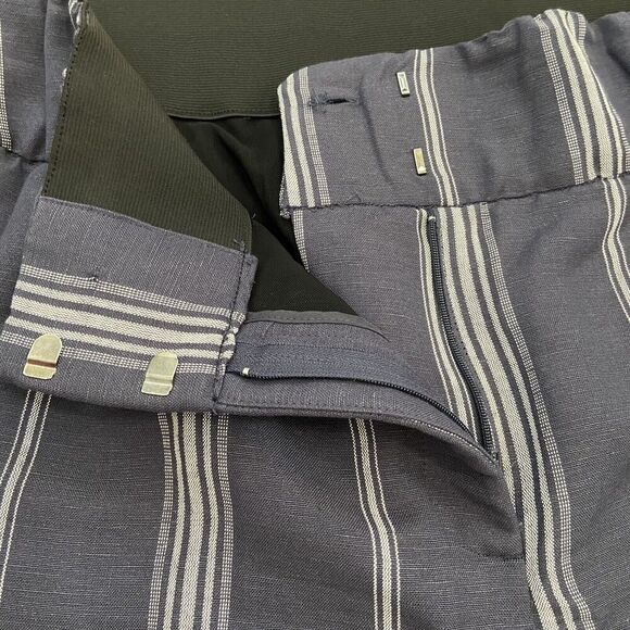 Lane Bryant The Laney Linen Blend High Rise Cropped Striped Pants Size 20 - Picture 5 of 11